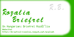 rozalia briefrel business card